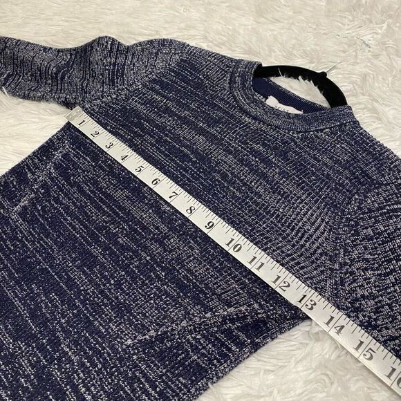 Reiss Sierra Crew Neck Sweater in Navy Blue Melange Small - Picture 4 of 8
